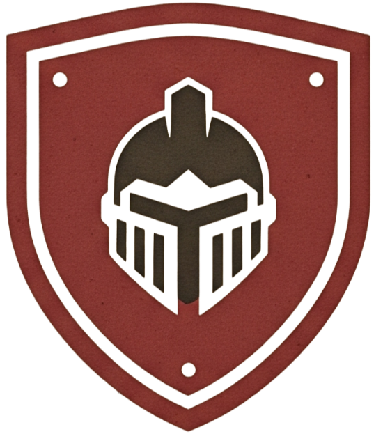 Logo of NPC-Protection with a shield and helmet design on a white background