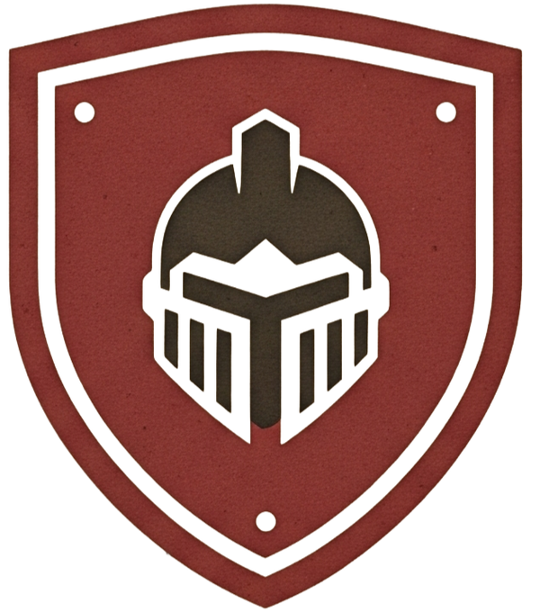 Logo of NPC-Protection with a shield and helmet design on a white background